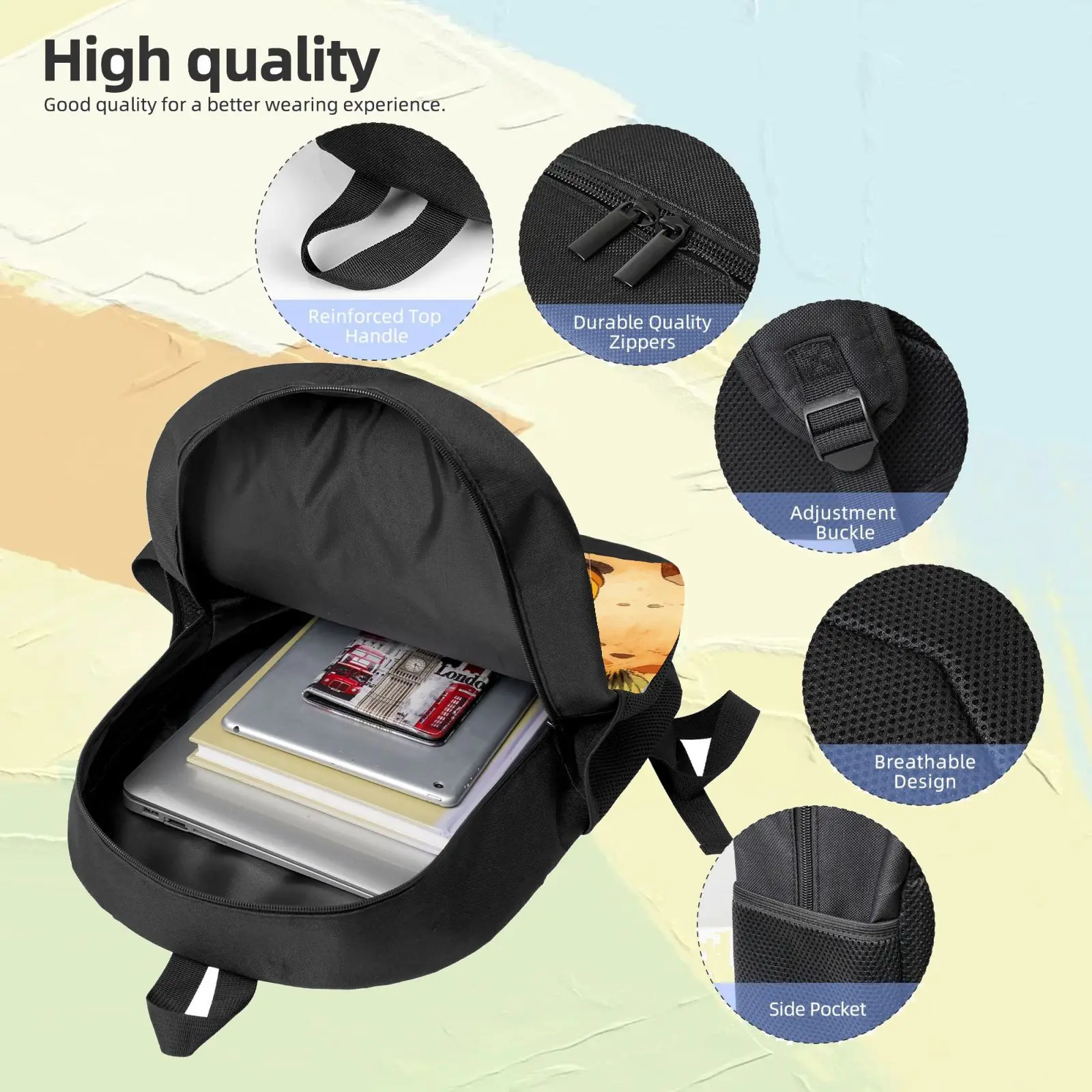 حقيبة ظهر ديزني مكونة من قطعة واحدة، حقيبة كاجوال، سعة كبيرة، هدية عالية الجودة، للاستخدام اليومي الشخصي