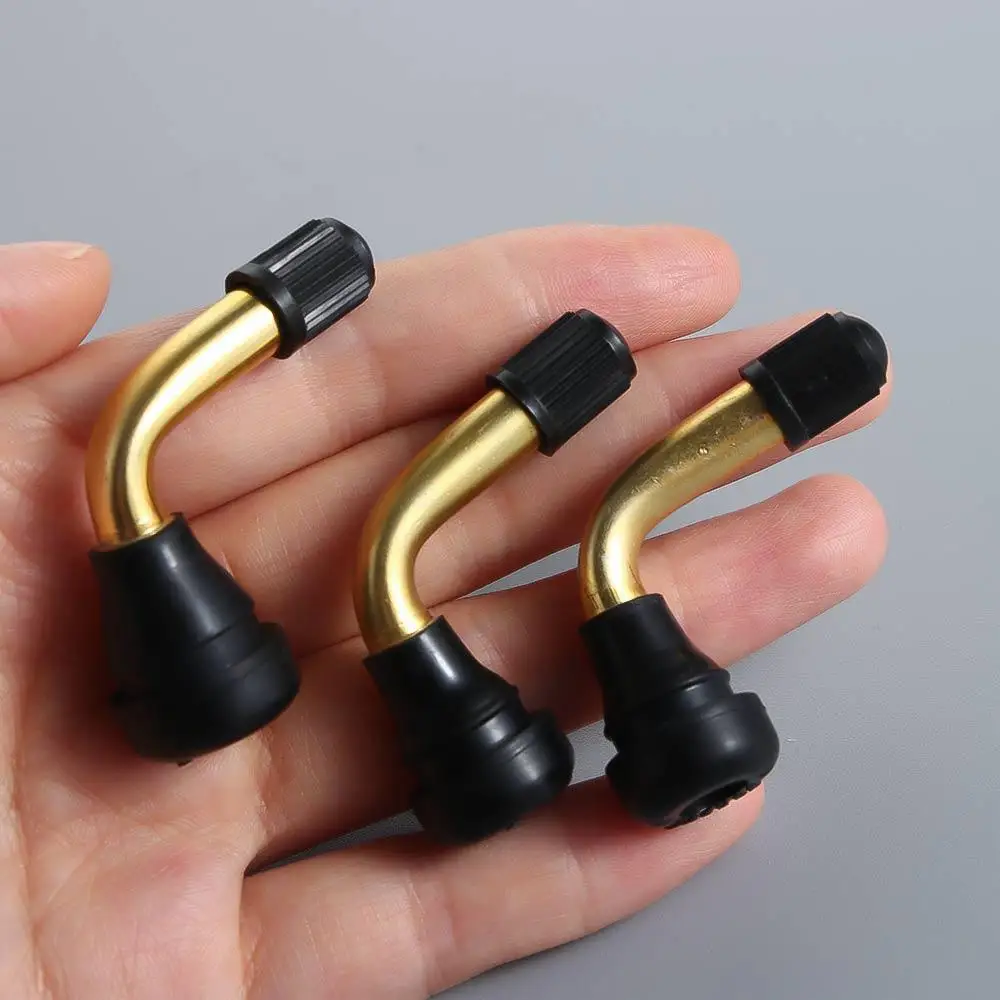 PVR70 Snap-in Stem Caps Rubber Brass Wheel Tire Motorcycles 90 Degree Tyre Valves Stem Scooter Tyre Valves