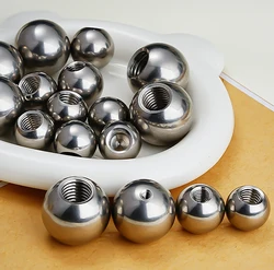 Metric Thread Half Hole Ball M2 M3 M4 M5 M6 M8 M10 M12 Stainless Steel Drilling Balls Female Thread Blind Hole Bead OD 5-25mm