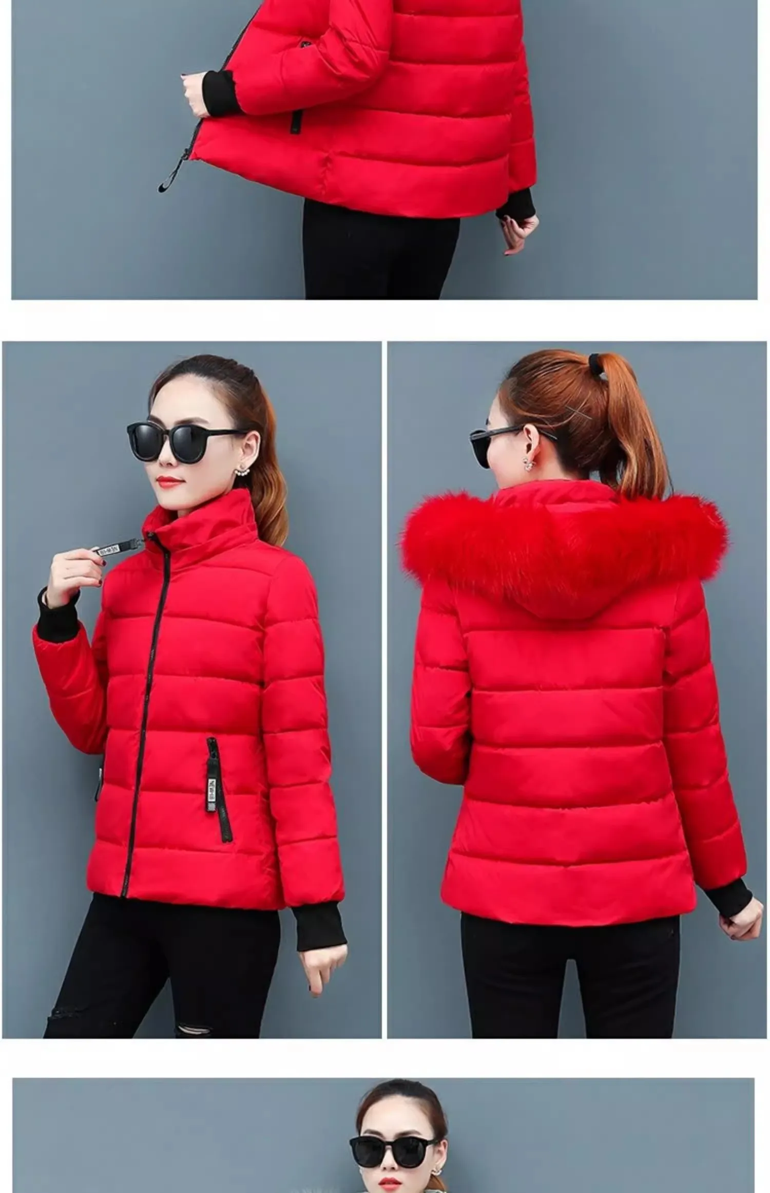 

Mid season long down cotton jacket for women, Korean version cotton jacket, 2025 new winter clothing, short cotton jacket