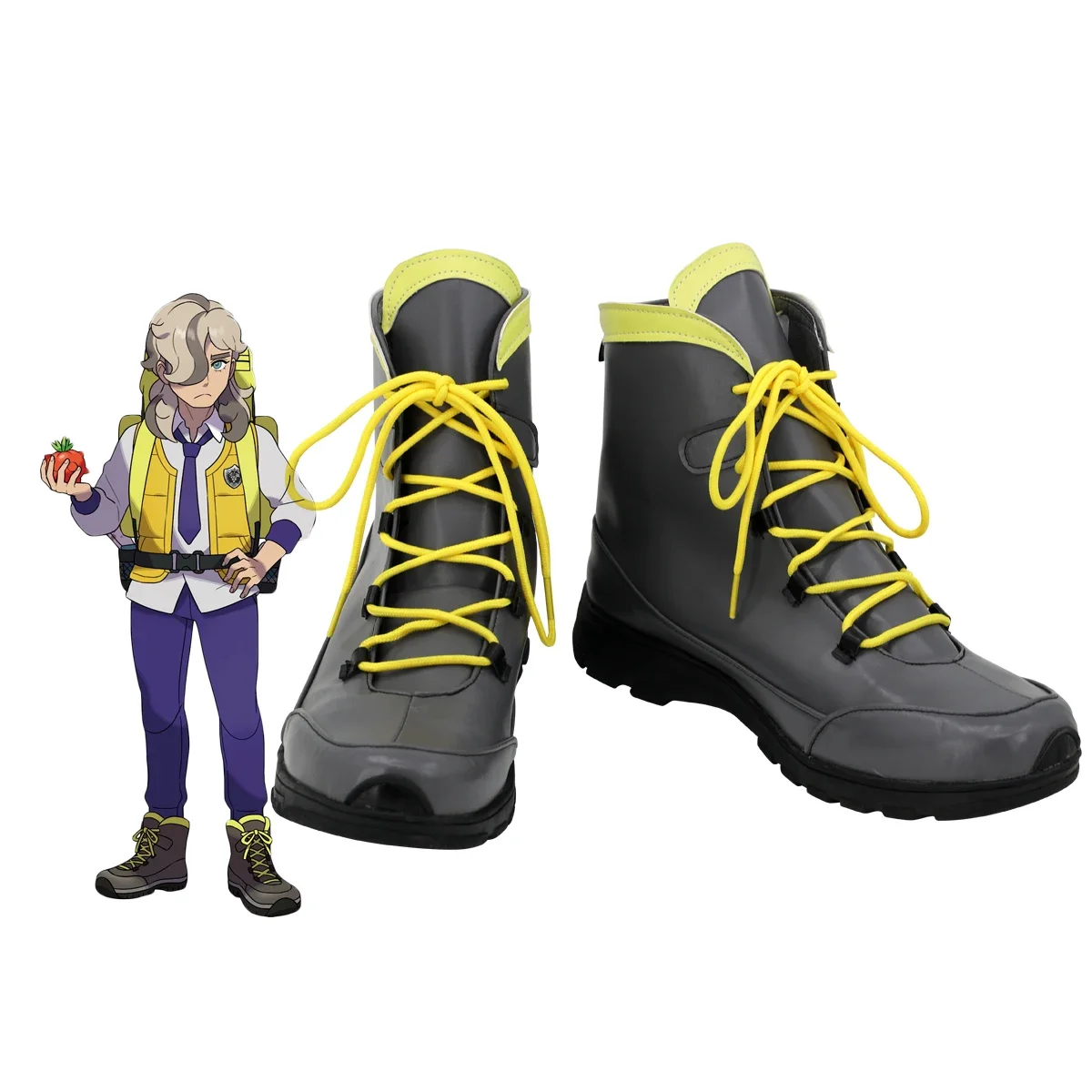 Scarlet Violet Arven Cosplay Boots Grey Shoes Custom Made