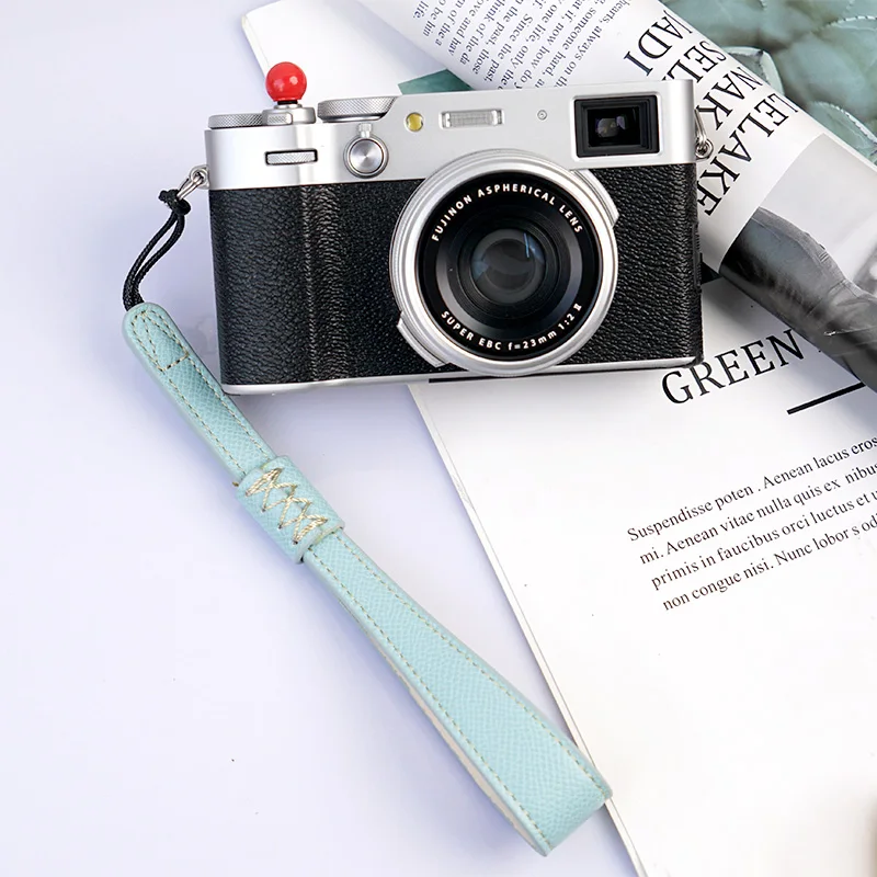 Cameraband Polsband Handriem Voor Slr Dslr Camera Sony Canon Fuji Fujifilm Pentax Panasonic Ccd Vlog Cam Leren Band Fit - afbeelding 1