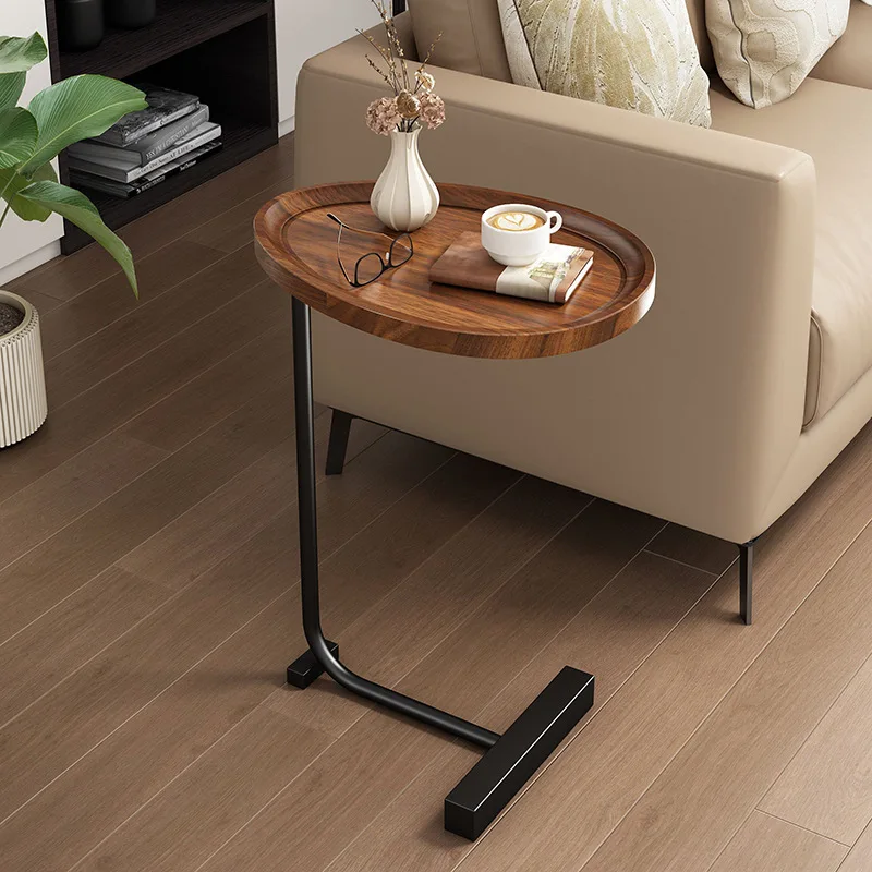 #Modern Luxury Solid Wood Side Table Small Movable Table for Living Room Balcony Sofa Bed-for Small