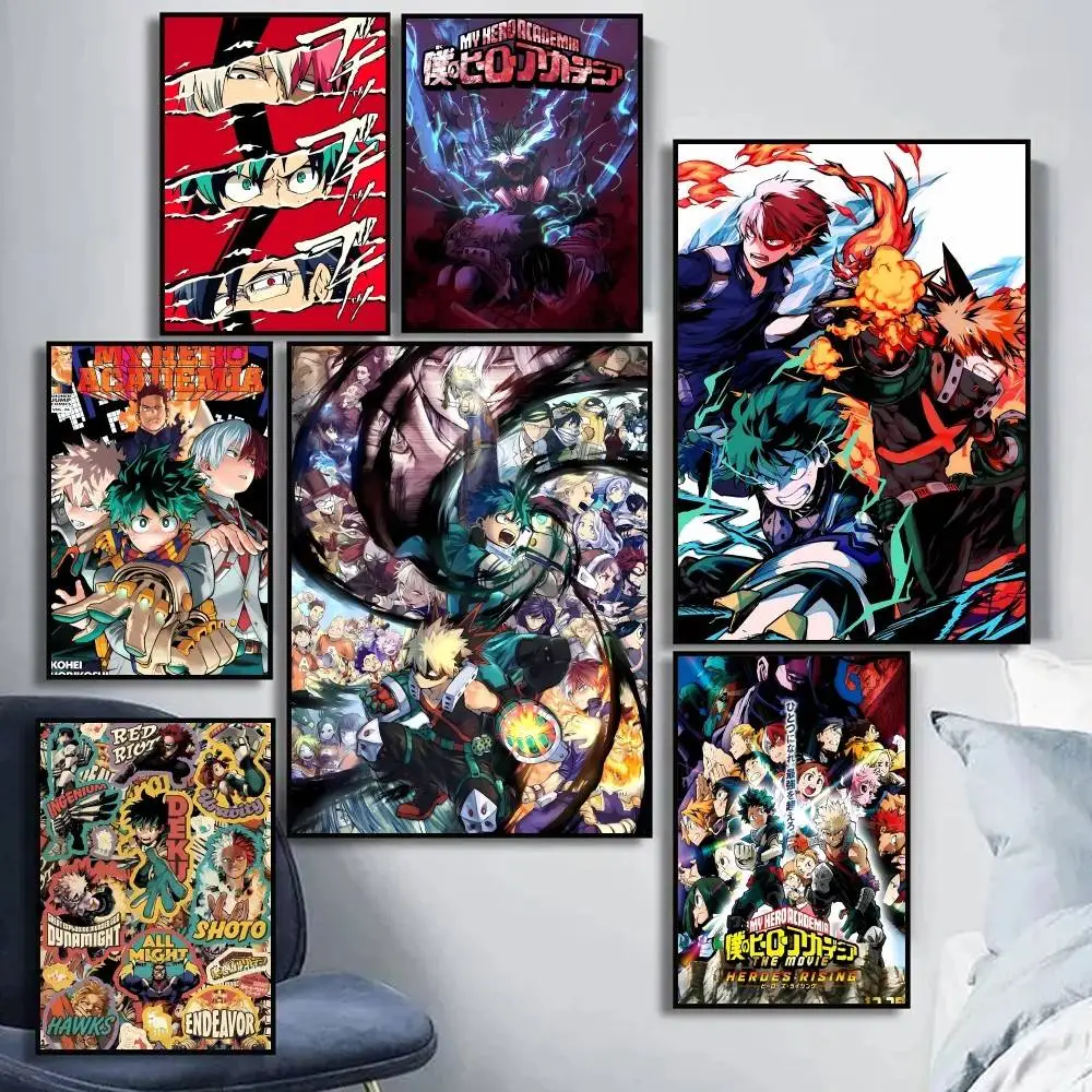 الكلاسيكية أنيمي بطلي الأكاديمية المشارك ذاتية اللصق الفن مقاوم للماء ورقة ملصق مقهى بار غرفة جدار ديكور