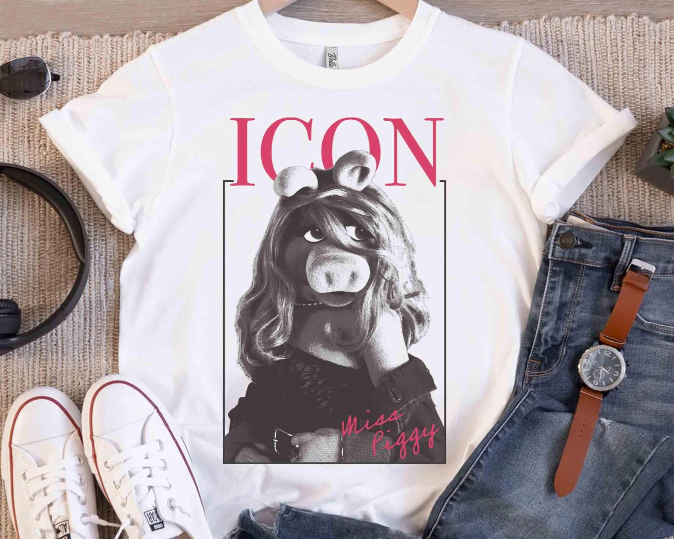 Disney Muppets Show Miss Piggy Icon Poster Retro Shirt, süßes Miss Piggy T-Shirt, Magic Kingdom Disneyland Familienurlaub