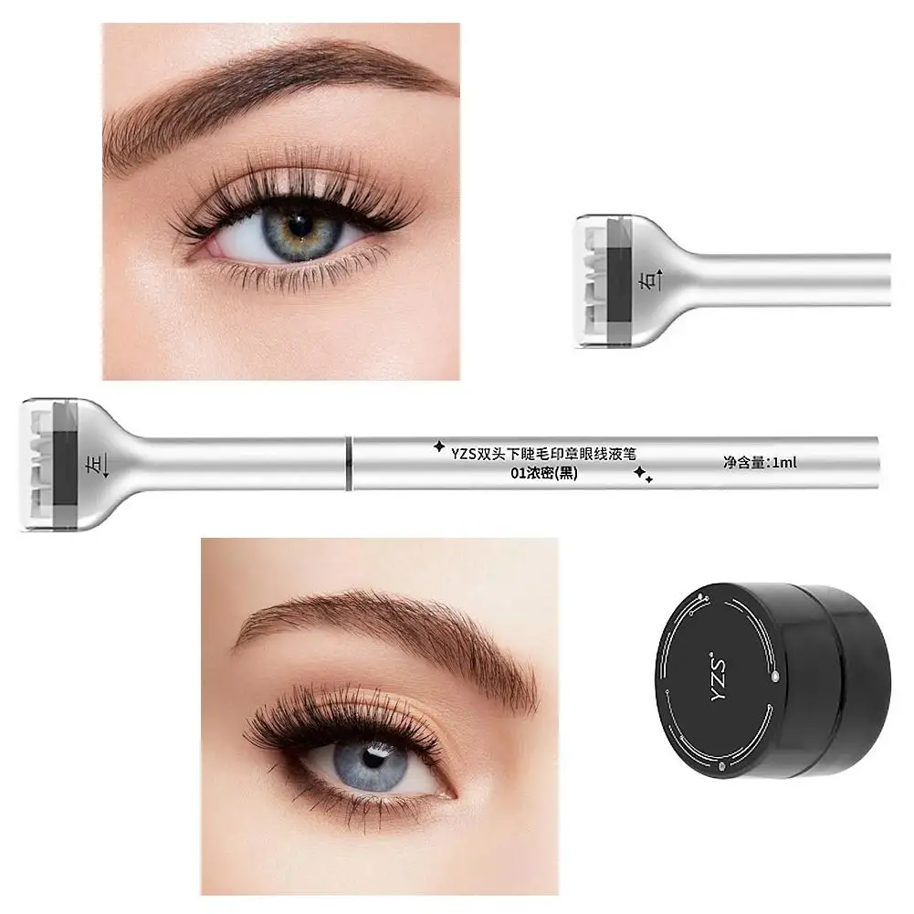 Waterproof Lower Eyelash Stamp Set New Easy To Use Stamp Quick Eye Ink Liner 0.01mm Lower Tip With Dry Lash Portable Y8G0