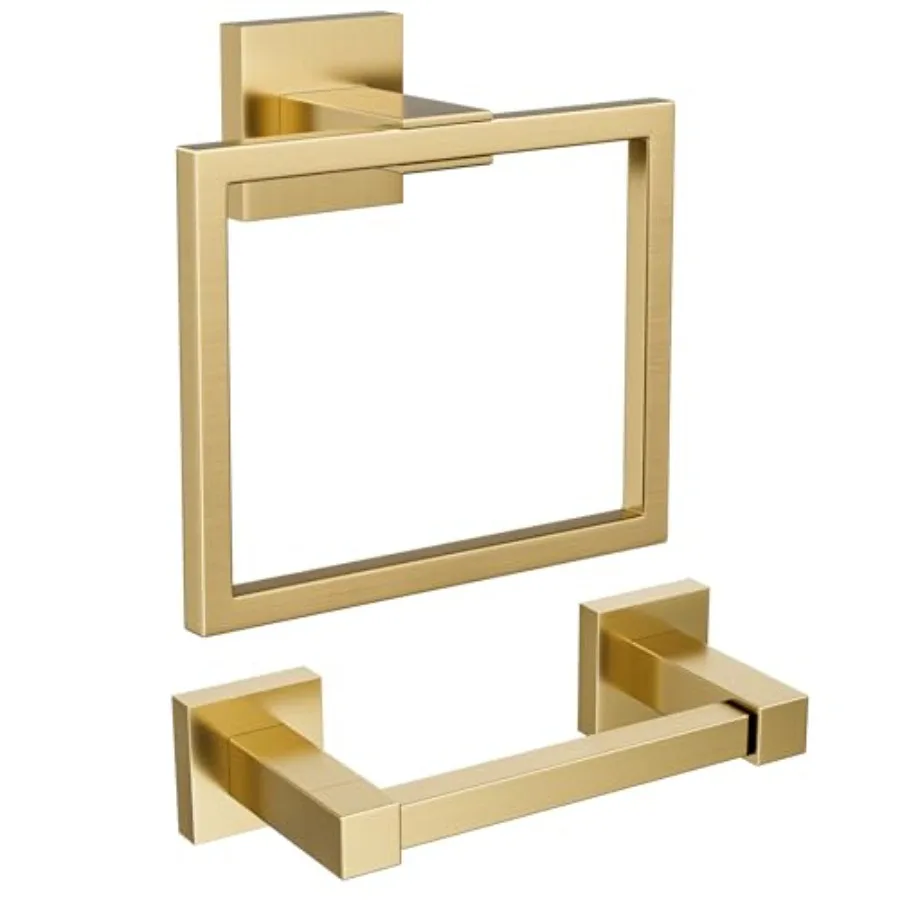 

Набор держателей для туалетных принадлежностей и полотенец из нержавеющей стали S304, поворотный, для ванной комнаты, квадратный