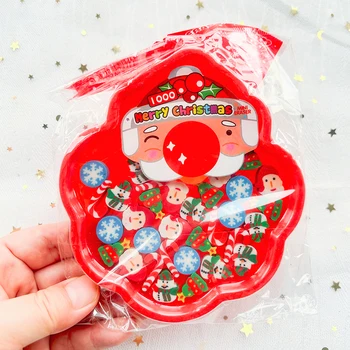 Cute Merry Christmas Mini Santa Erasers Set, material escolar, papelaria, brindes promocionais para crianças, Kawaii, 30 pcs