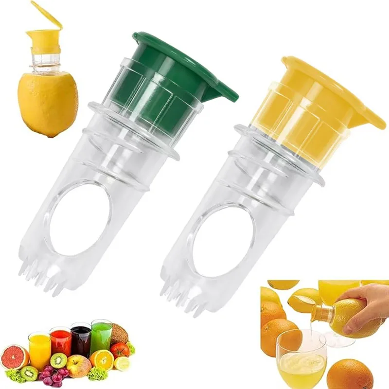 Portable Lemon Squeezer Plastic Resuable Lightweight Juices Reamer Washable Manual Juices Reamer Built in Filter for Home Travel