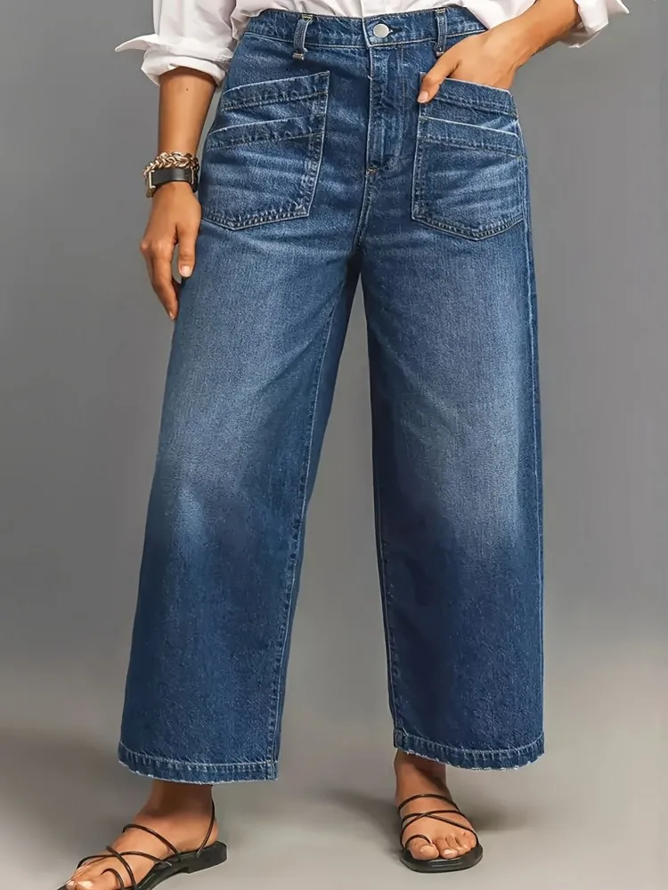 

XL-5XL Джинсы больших размеров Женские эластичные длинные брюки с высокой талией Осень-зима Модный принт Большой размер 3XL Офисные женские брюки большого размера