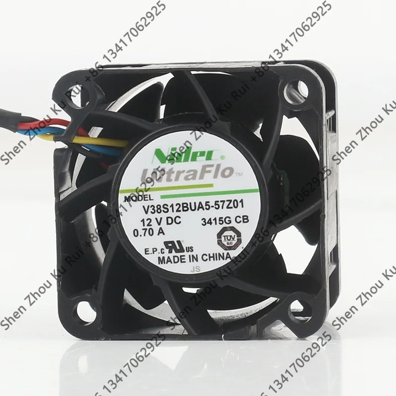 New Nidec 5V 24V 48V DC 12V 0.70A AC EC 4028 40X40X28MM 4CM V38S12BUA5-57Z01 Double ball bearing violent four-wire cooling fan