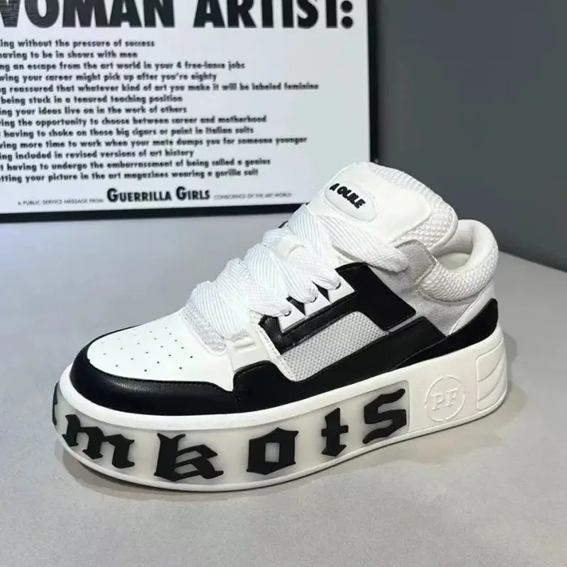 Trendy Youth Men's Skateboard Shoes Fashion Lace-up Vulcanized Shoes High Quality Street Hip Hop Casual Sneakers Tenis Masculino - Image 2