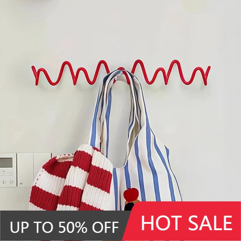 Creative Wave Coat Racks Minimalist Clothes Racks Wall Organizer Coat Hanger Living Room Clothing Shelf Interior Furniture
