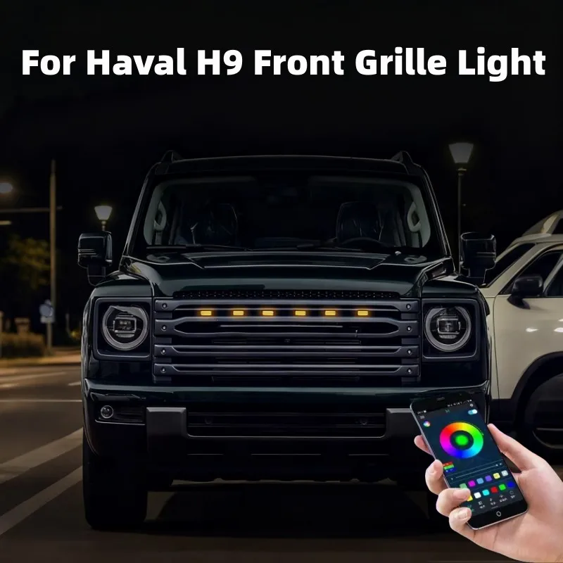 

LED Front Grille Light For Haval H9 Car Daytime Running Light Wheel Eyebrow Lamp 12V