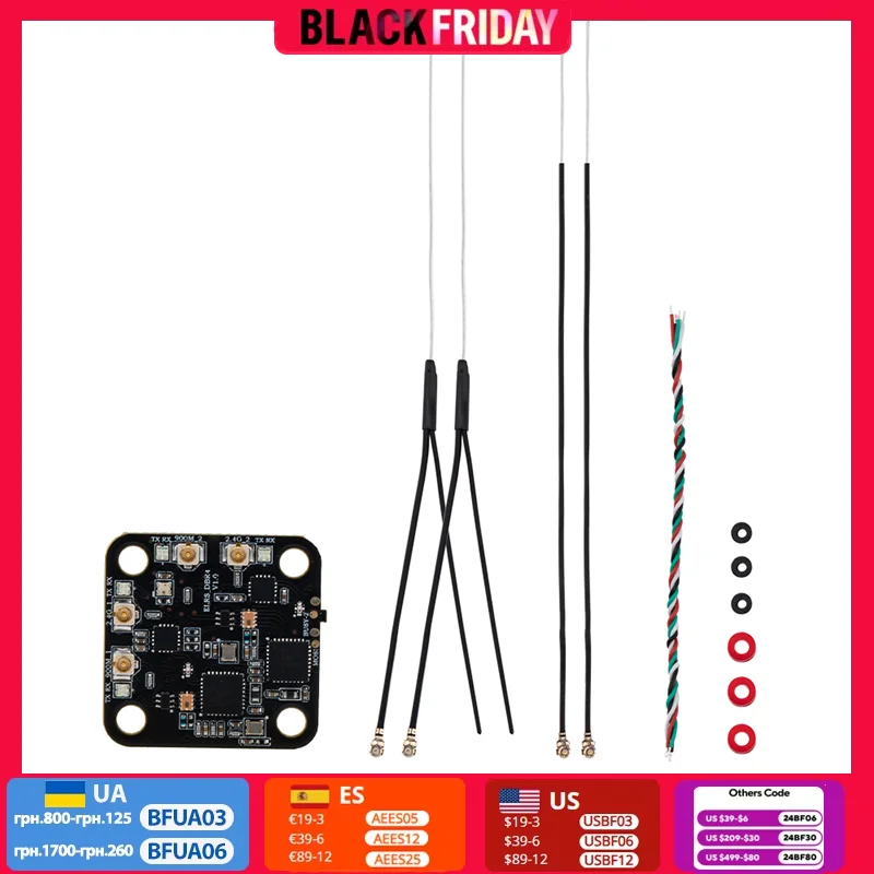 Radiomaster DBR4 Dual Band Xross Gemini ExpressLRS Receiver 2.4G&900MHZ 20x20mm Perfect for Nomad TX Module