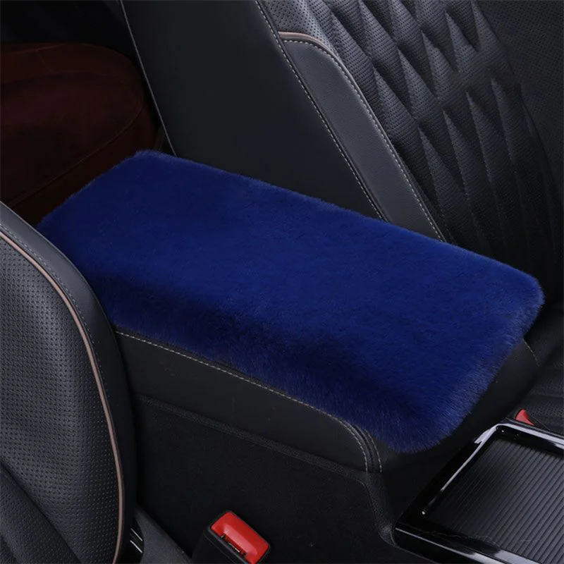 Plush Car Armrest Box Cushion Warm Center Console Arm Cover Pads Stowing Tidying Universal Automobile Interior Decoration NEW