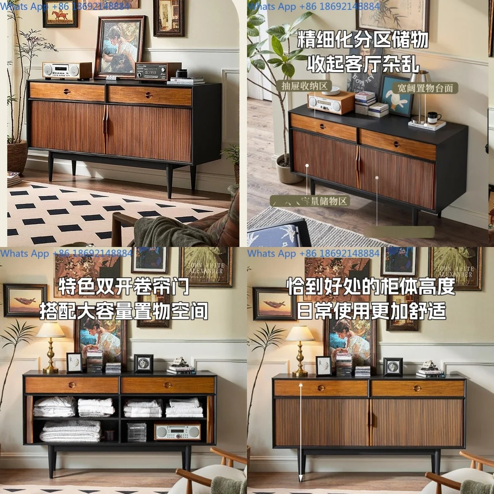 Vintage Style Solid Wood Sideboard Bedroom Chest Storage Cabinet Living Room Entryway Shelving Unit