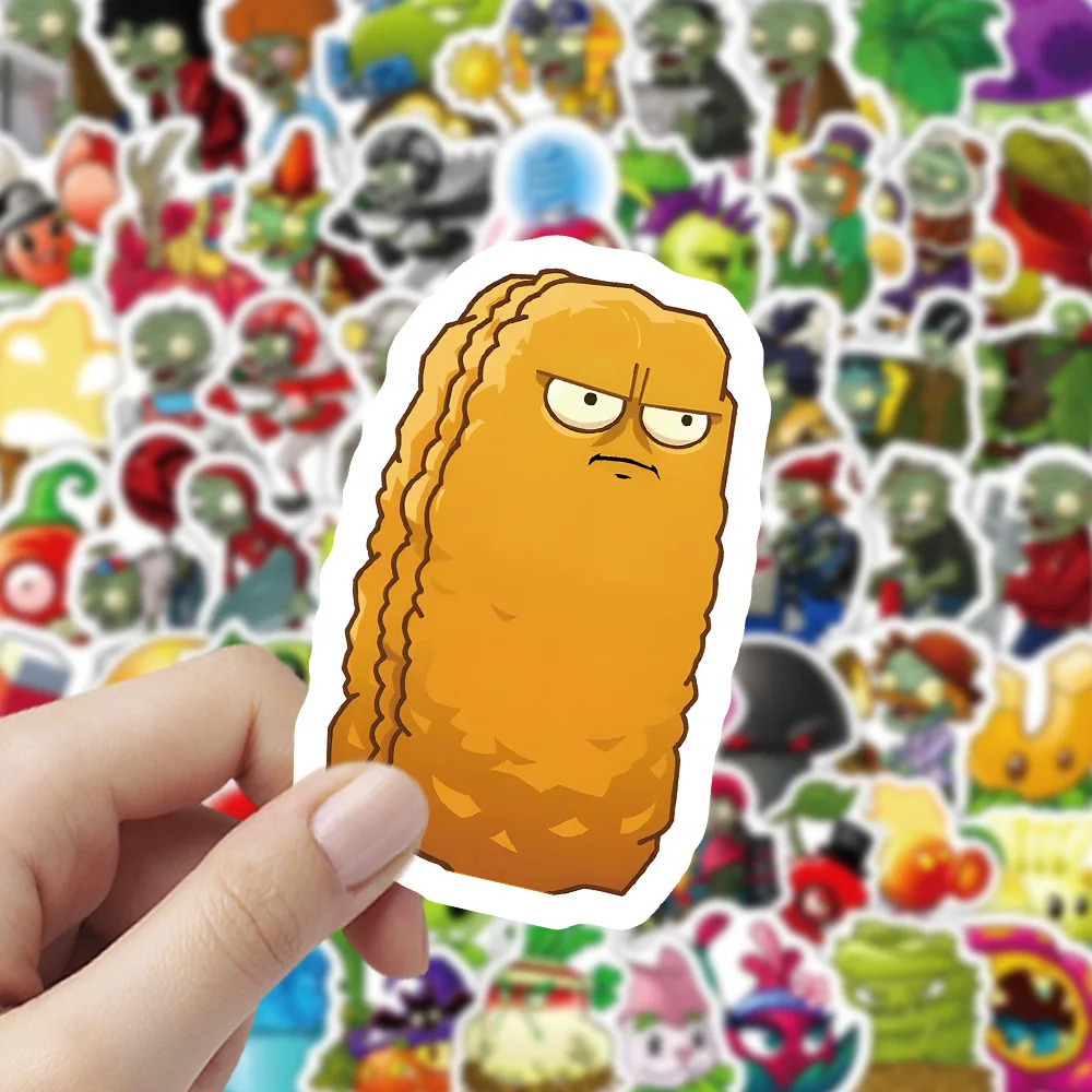 

100PCS Fun Game Plants vs. Zombies PVZ Doodle Cartoon Stickers Children's Toys Gifts for Notebook Refrigerator Wardrobe