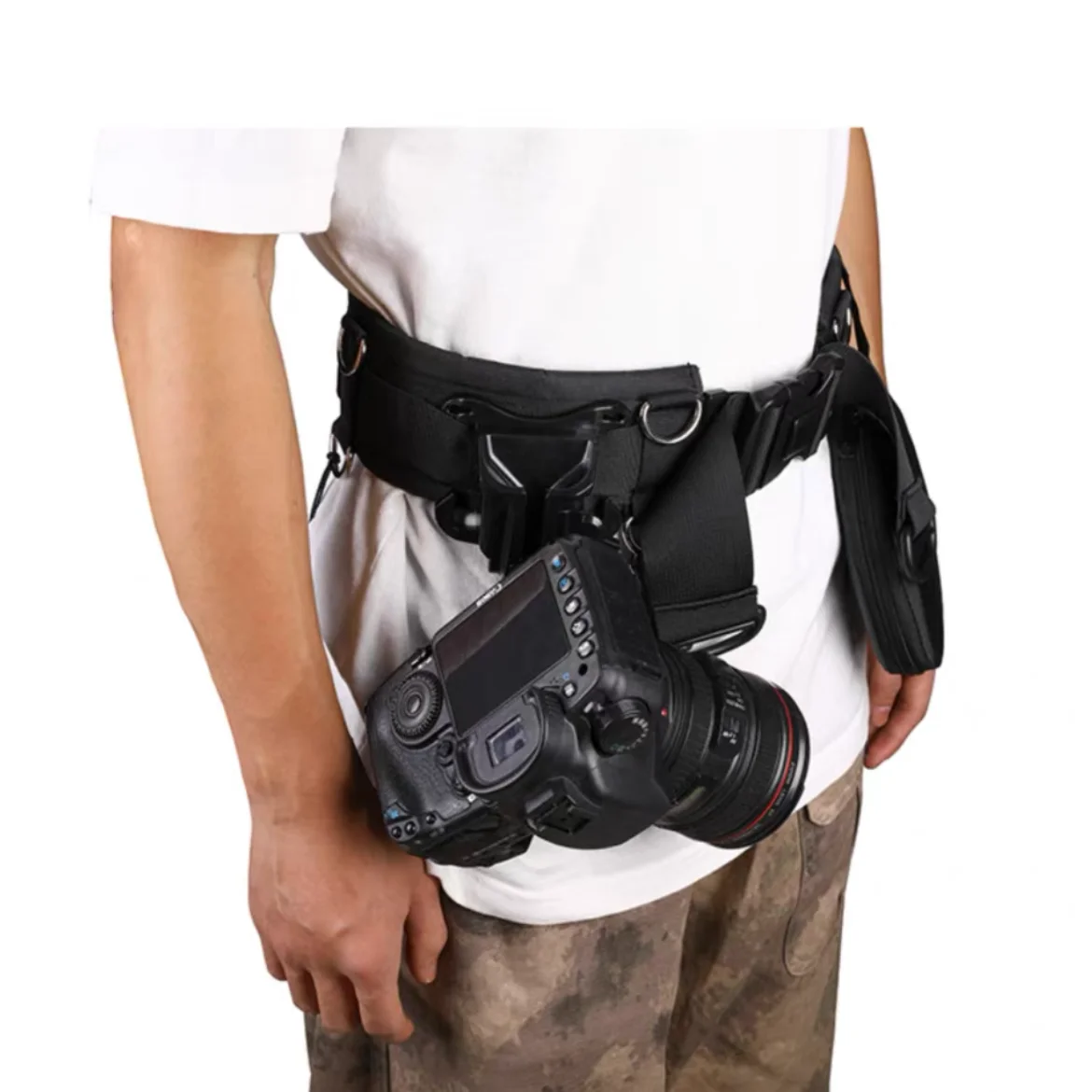 حزام التصوير الفوتوغرافي الاحترافي DSLR ، حقيبة الكاميرا الرقمية ، حزام معلق ، حزام تخزين