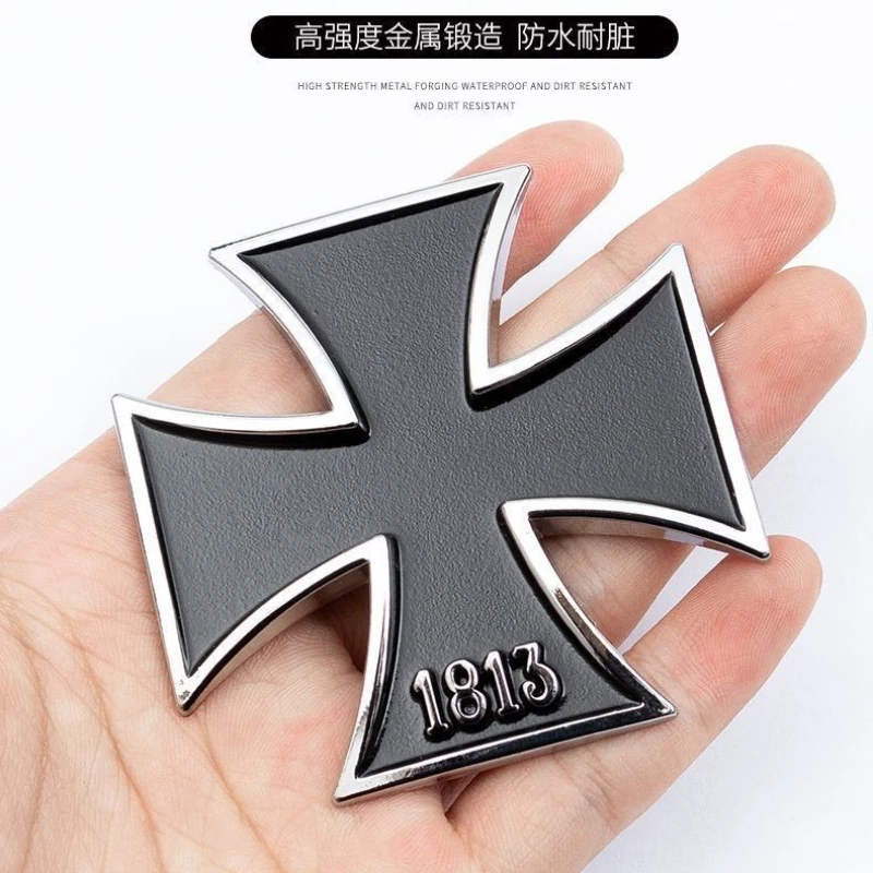 

Iron Cross Chrome Metal Germany 1813 Malta Virtue Symbol Medal Cross Emblem Motorcycle Car Styling Badge Stickers Decal Auto Pat