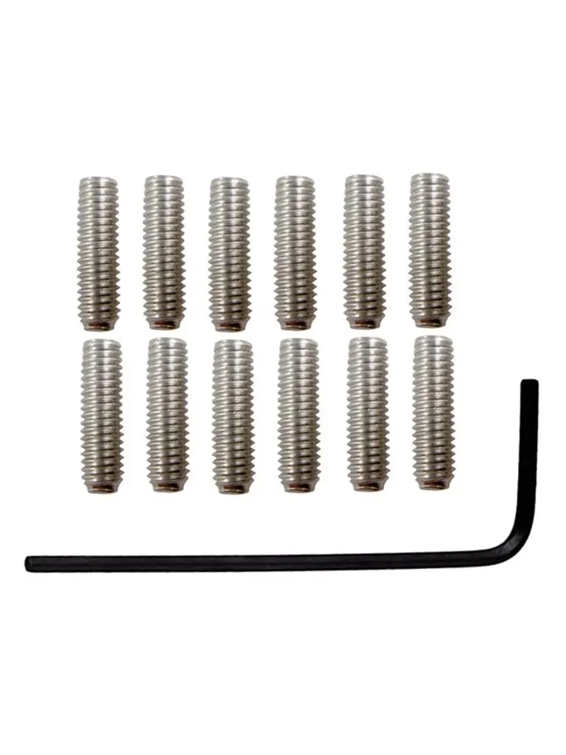 12 3Mm X 10Mm American Standard St/Tl Electric Guitar Bridge String Screws+Hexagonal Wrench