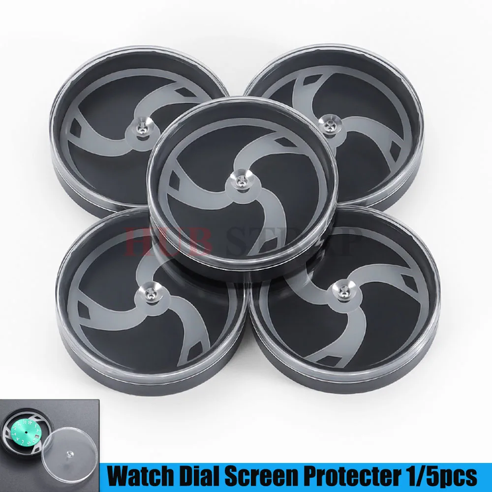 1/5pcs Watch Dial Screen Protector Box Watch Case for 51.27mm Watchmaker Tool Plastic Watch Movement Cover Watch Accessories