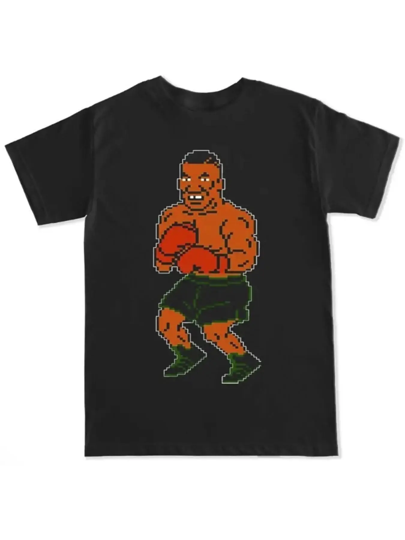 1pc Men'S Casual Boxing Graphic Drippy T-shirt - Retro Pixel Art Design, Crew Neck, Short Sleeve, All-Season Knit Fabric, Regular Fit - Ideal Holiday Gift, Boxing Shirt T-shirts Graphic Tees Summer Casual Daily Round Neck Soft Stretchy
