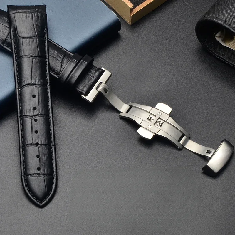 Male Cowhide Leather Watch Strap for Tissot 1853 Couturier Arc Interface Watchband Butterfly Clasp T035407 T035410 T035617 627