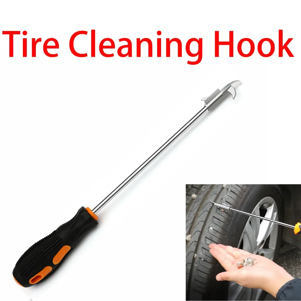 Tire Cleaning Hook Car Tire Clear Stone Hook To Remove Gravel Cleaning Tool Tire Stone Cleaner Hook Tire Cleaning Tool Universal