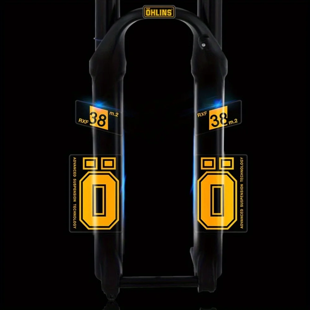 5Pcs Ohlins RXF38 m.2 Mountain Bike Front Fork Stickers Shock Absorber Replacement Painting Decals Optional Style