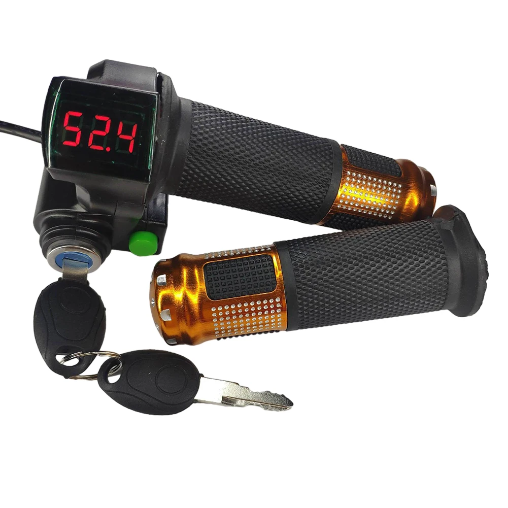 E-Bike スロットルグリップ Ebike ハンドルバー ツイストスロットルグリップ LCD ディスプレイ スロットルグリップ 新品 高品質 新入荷