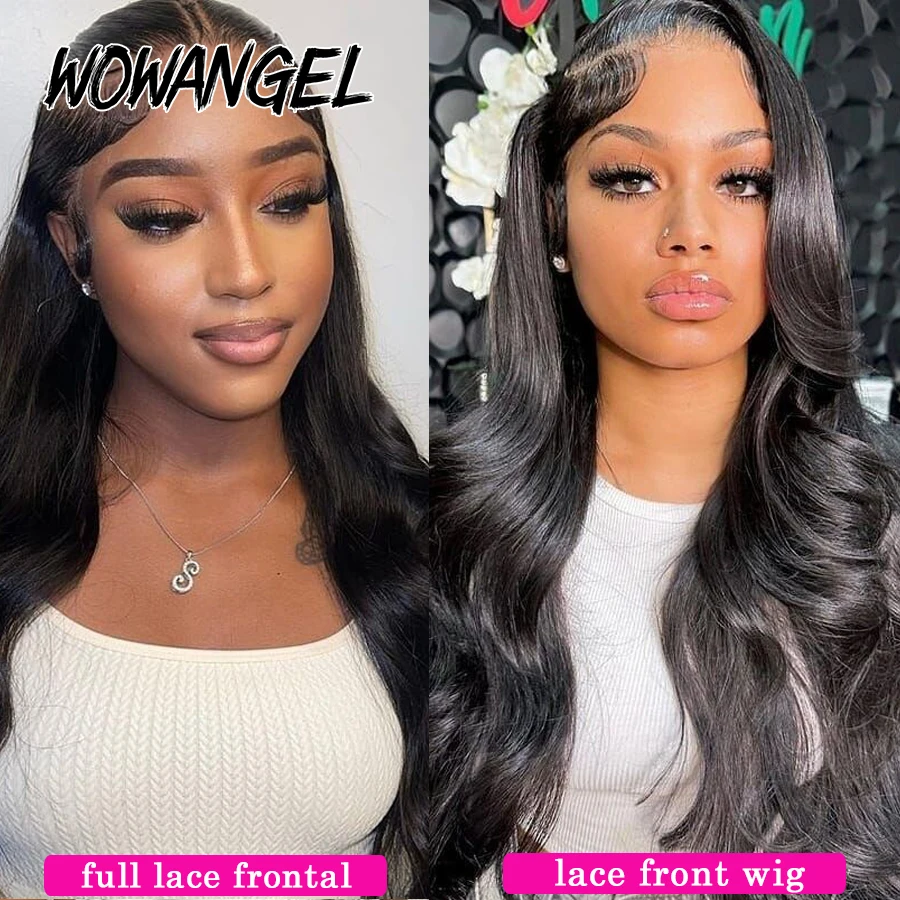 Wow Angel 34 pollici 13x6 HD Parrucche frontali complete Onda del corpo Pelli di fusione HD Parrucche anteriori in pizzo per capelli umani Parrucche brasiliane pre pizzicate