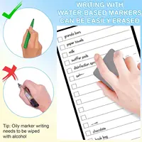 2/4 Pcs Magnetic Whiteboard to-do Board Multifunctional Weekly planner, Household Chore chart, dry-erase Kitchen Planning Board 5