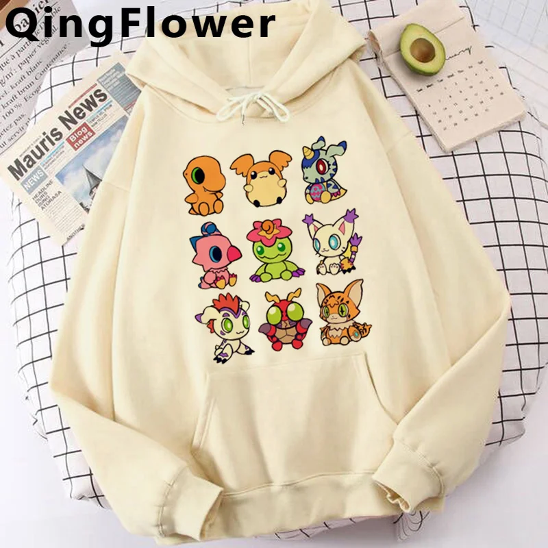 digimon hoodies men Korean style y2k aesthetic harajuku anime tracksuit Hooded Shirt man gothic clothes