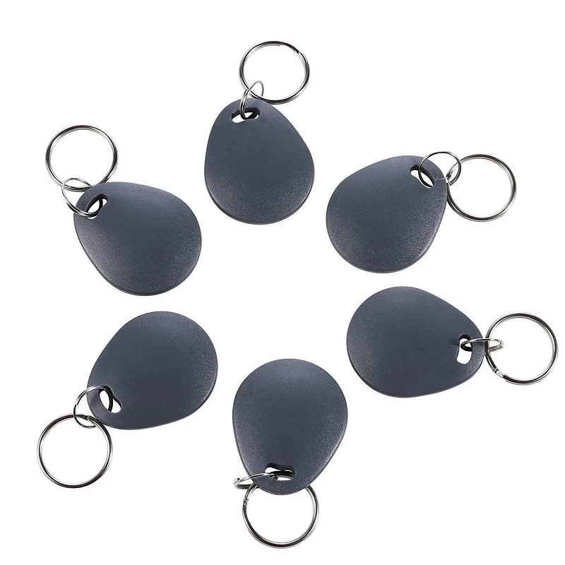 10Pcs Gray RFID ID 125KHz EM4305 T5577 Waterproof Blank Key Ring Tag Copy Writable Rewritable Keyfobs Card Fast Shipping