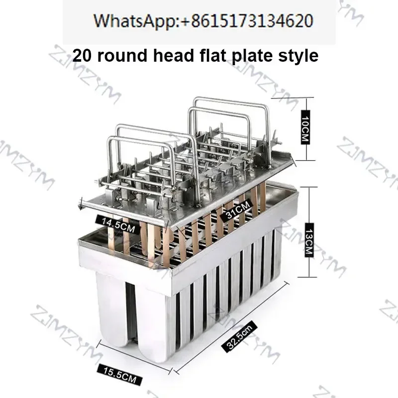 20 Formen Cremeform aus Edelstahl, Stickherstellung, kreative 20-Eisgitterform, Creme
