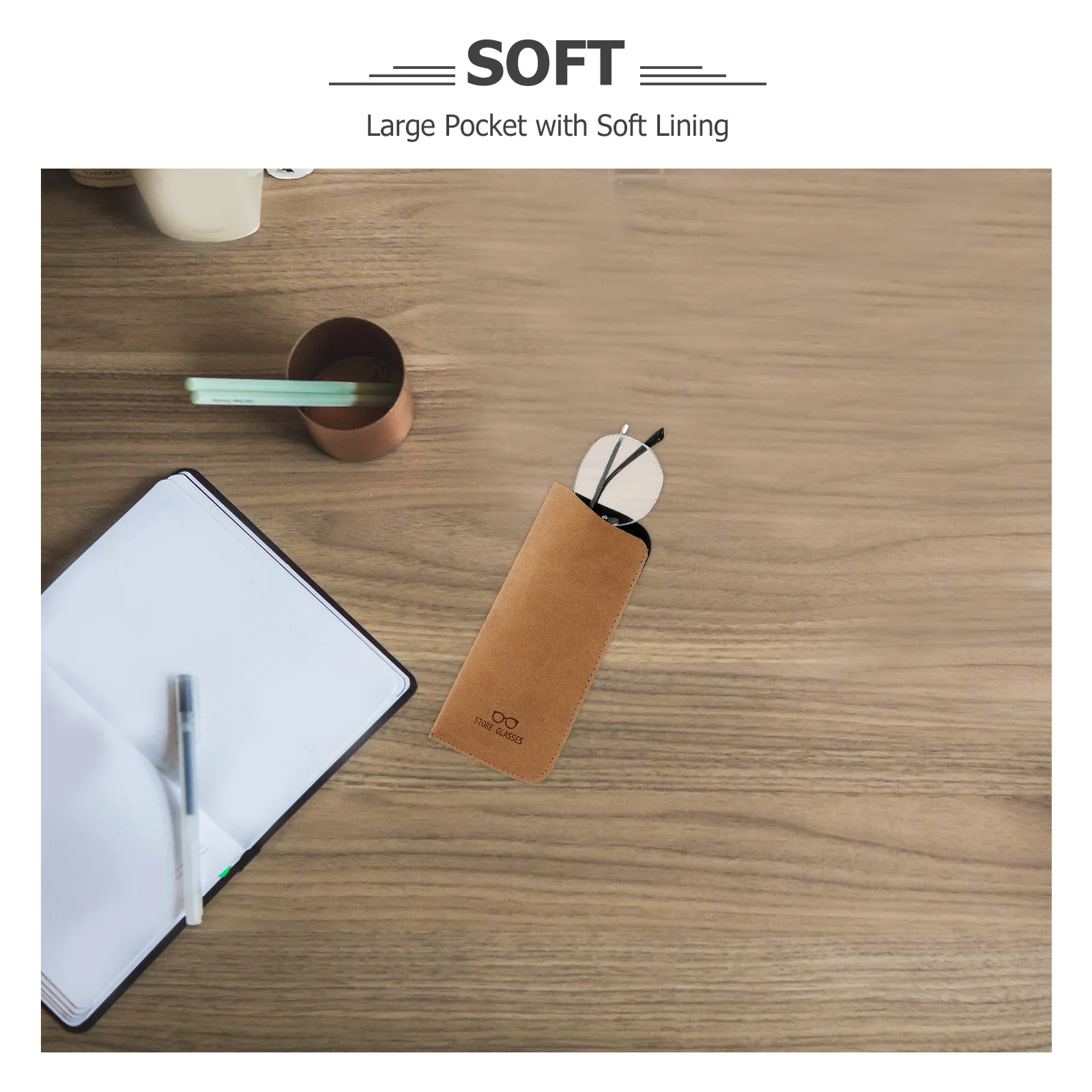 2 Stuks Zachte Brillentas Vintage PU Brillenkoker Slanke Draagbare Zonnebrilzakje Leesbril Bescherming Zakelijke Brillenkoker