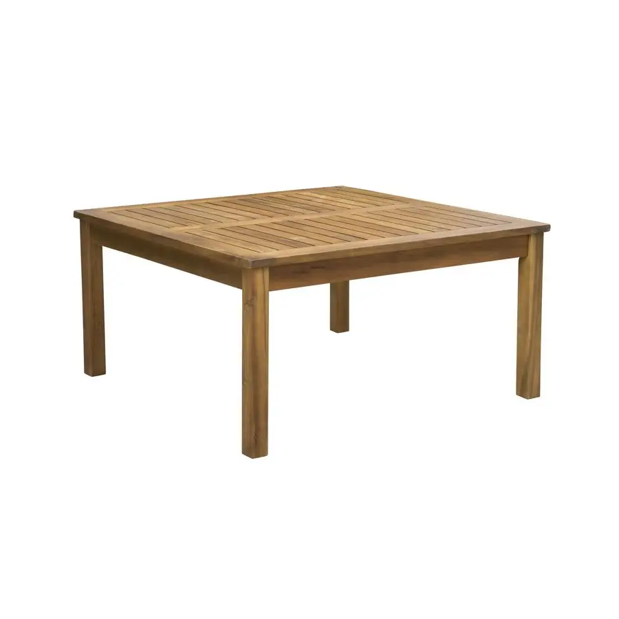 Table basse d'extérieur Perla en bois d'acacia, finition teck, marron