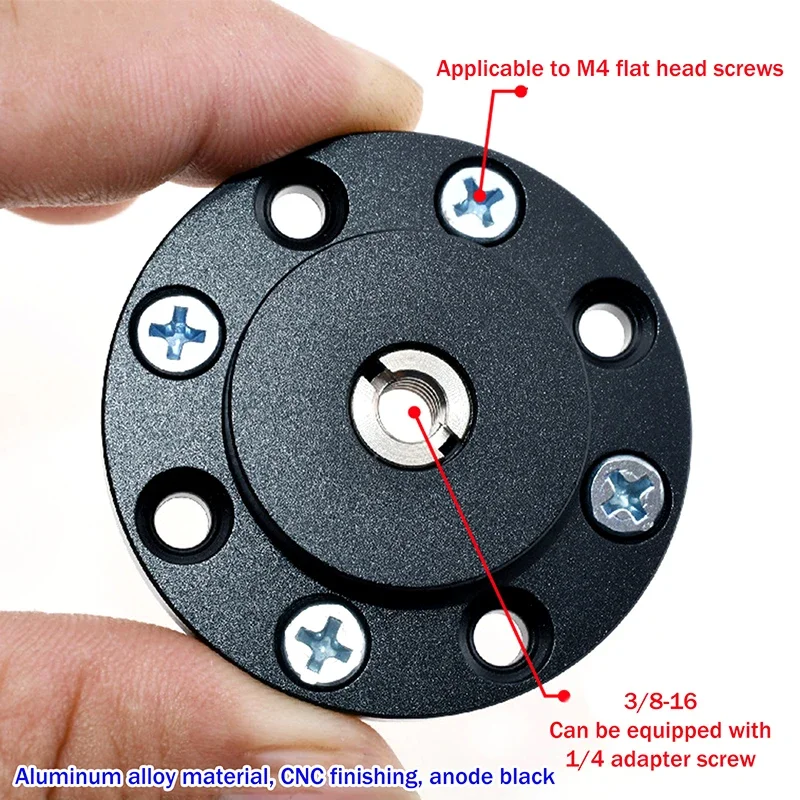 Shoe Mount Metal Plate Wall Mount 1/4 3/8 Inch Thread Tripod Adapter Holder For Projector Monitor Camping Light Flash Camera