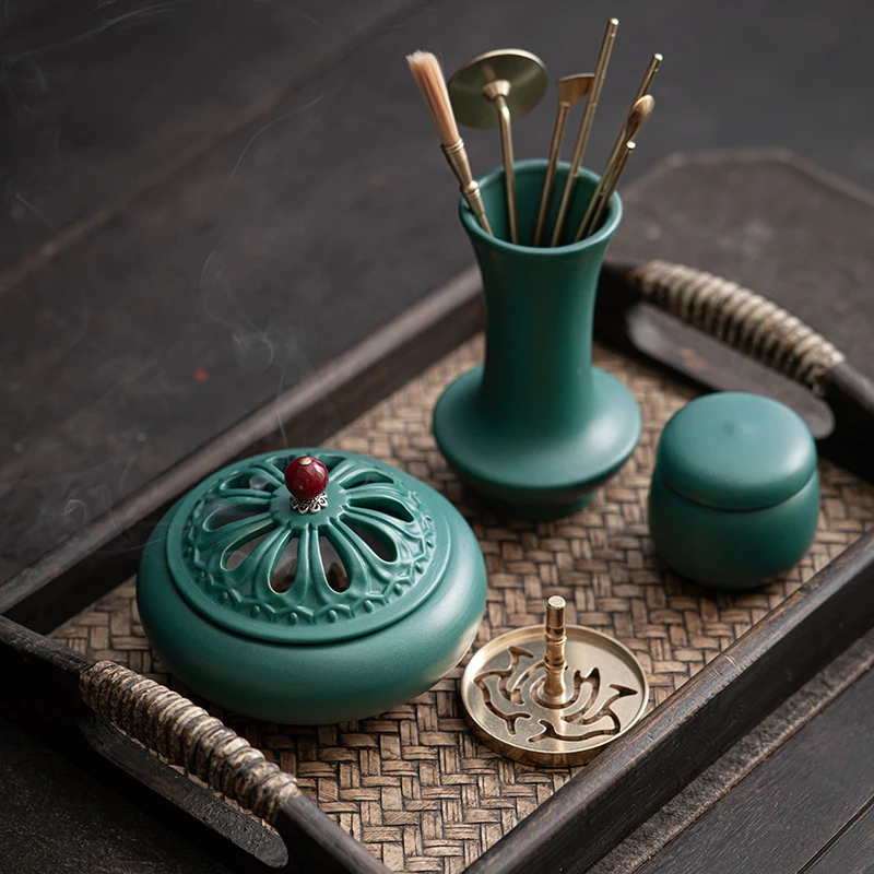Juego de iniciación de utensilios de incienso taoísta de China, utensilios de limón, cuchara de incienso, pala de incienso, quemador de incienso