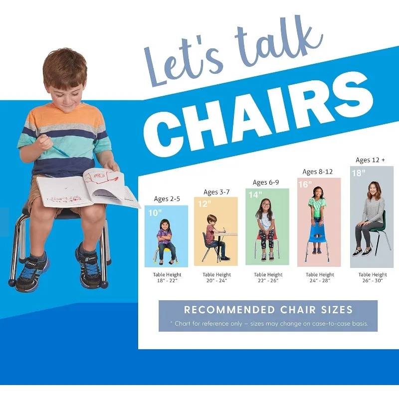 Factory Direct Partners Stack Chair, 16 pulgadas, negro