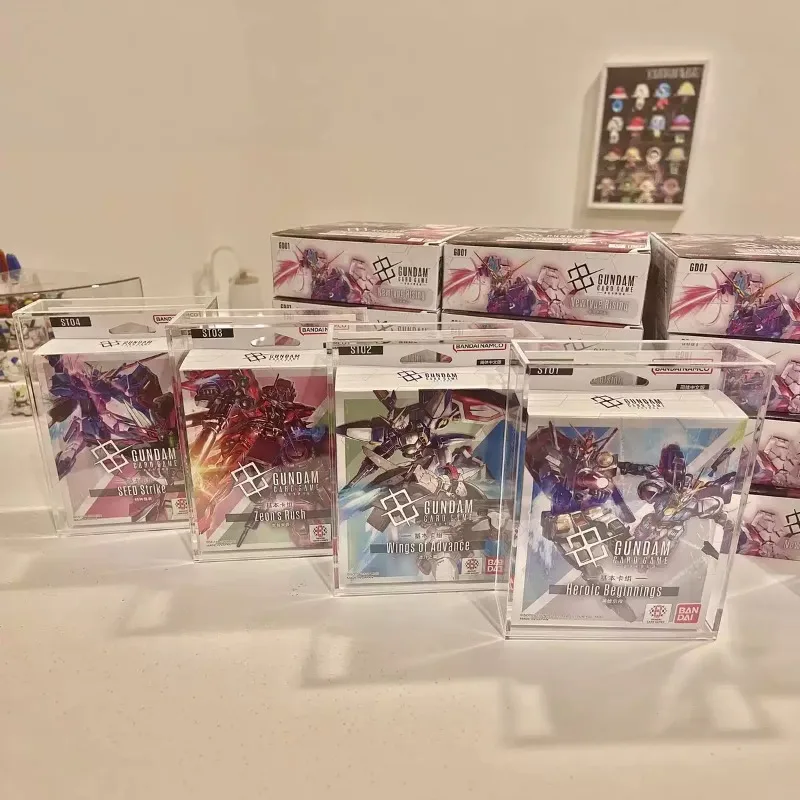 Genuine Bandai Mecha Anime Gundam TCG Cards Chinese Booster Freedom Ascent Deck Building ST1-9 Bonus for Worldwide Trading Card