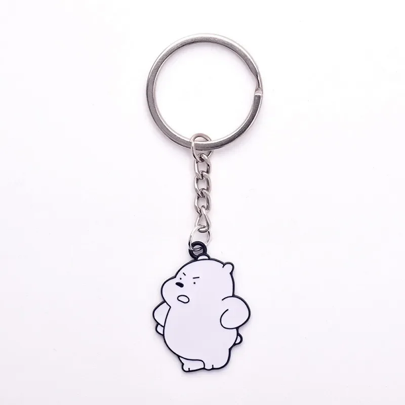 Hot Anime Animation Derivatives Grizzly Panda IceBear Cartoon Keychain Chubby Bear Backpack Pendant Festival Gift for Friend