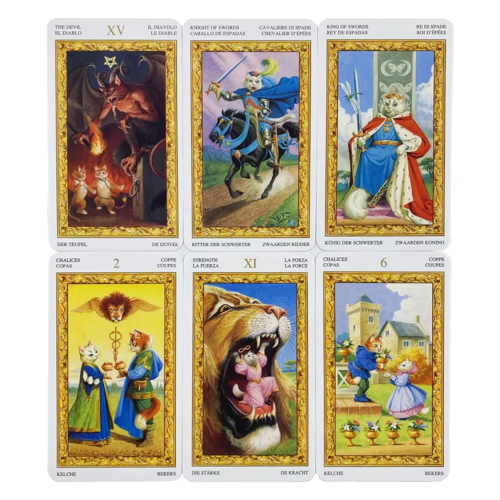 Nuovo gioco da tavolo Tarot of White Cats Oracle Full English Family Party di alta qualità