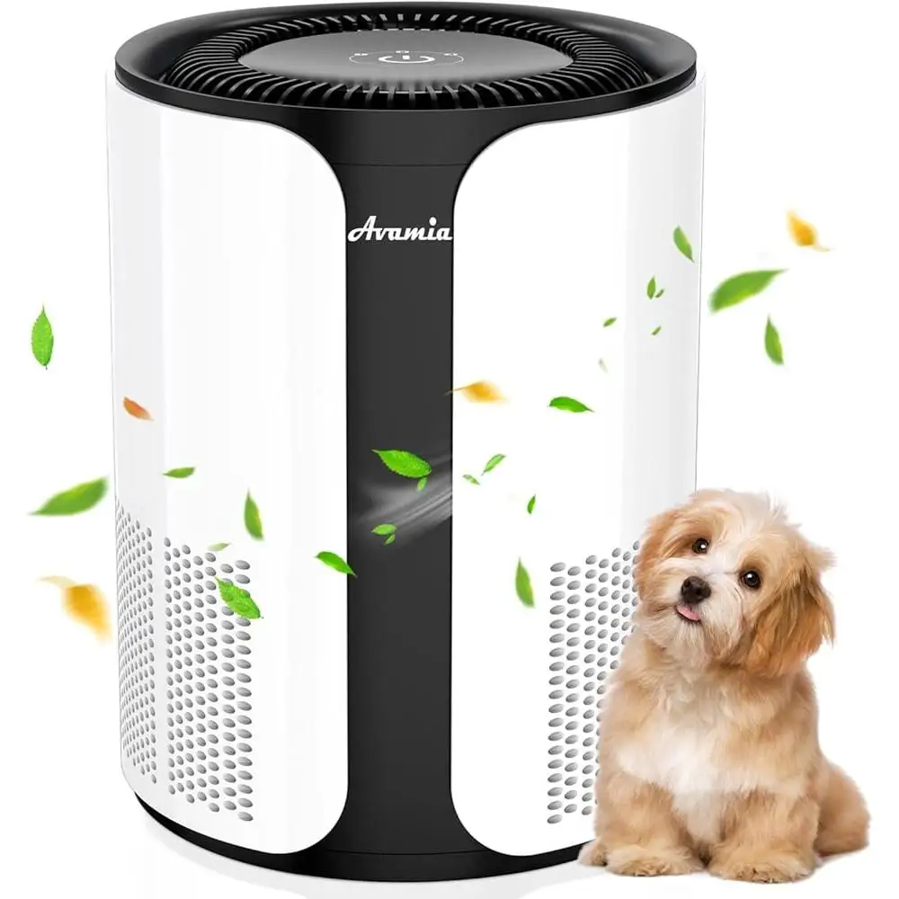 H14 HEPA Air Purifier Large Rooms 1100 sq ft Filter Removes Dust Pet Dander Smoke with 360 Degree Air Intake Quiet Portable