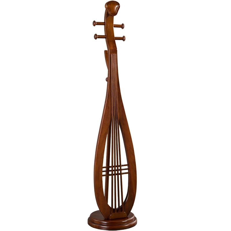 

All Solid Wood Coat Rack Bedroom Floor-to-ceiling Vertical North American Black Walnut Living Room New Chinese Hanger Pipa