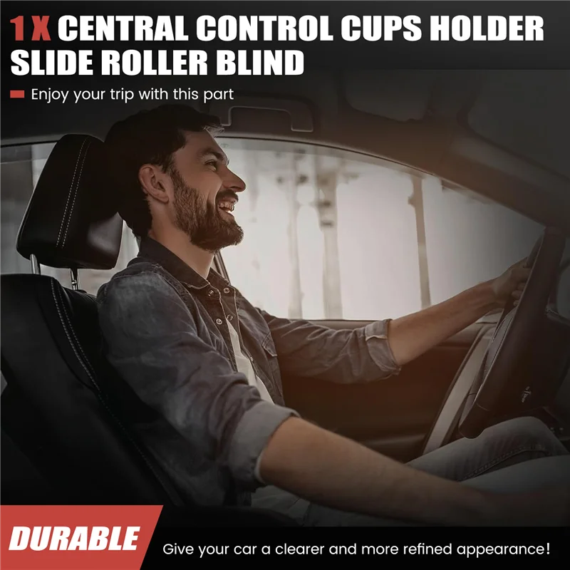 

A99F-Cups Holder Slide Roller Blind For Lincoln MKX 15-18 Armrest Box Roller Blind Water Cup Holder Roller Curtain Cup Holder Cu