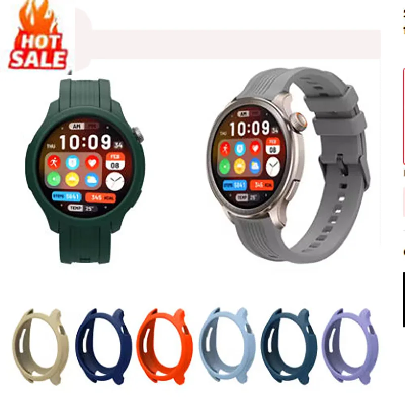 

Silicone Watch Case For Amazfit Balance Replacement Protection Cover Smart Watch Anti-fall Anti-scratch Hollow Protection Shell