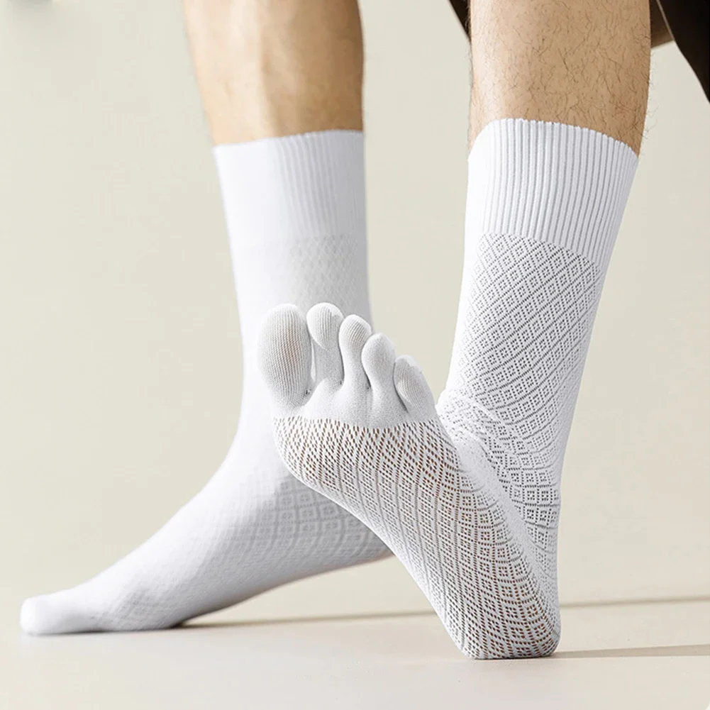 

38-45 Five-toe Socks Anti-odor Sweat-absorbing Socks Comfortable Socks Available In Black Available In Grey Available In Skin