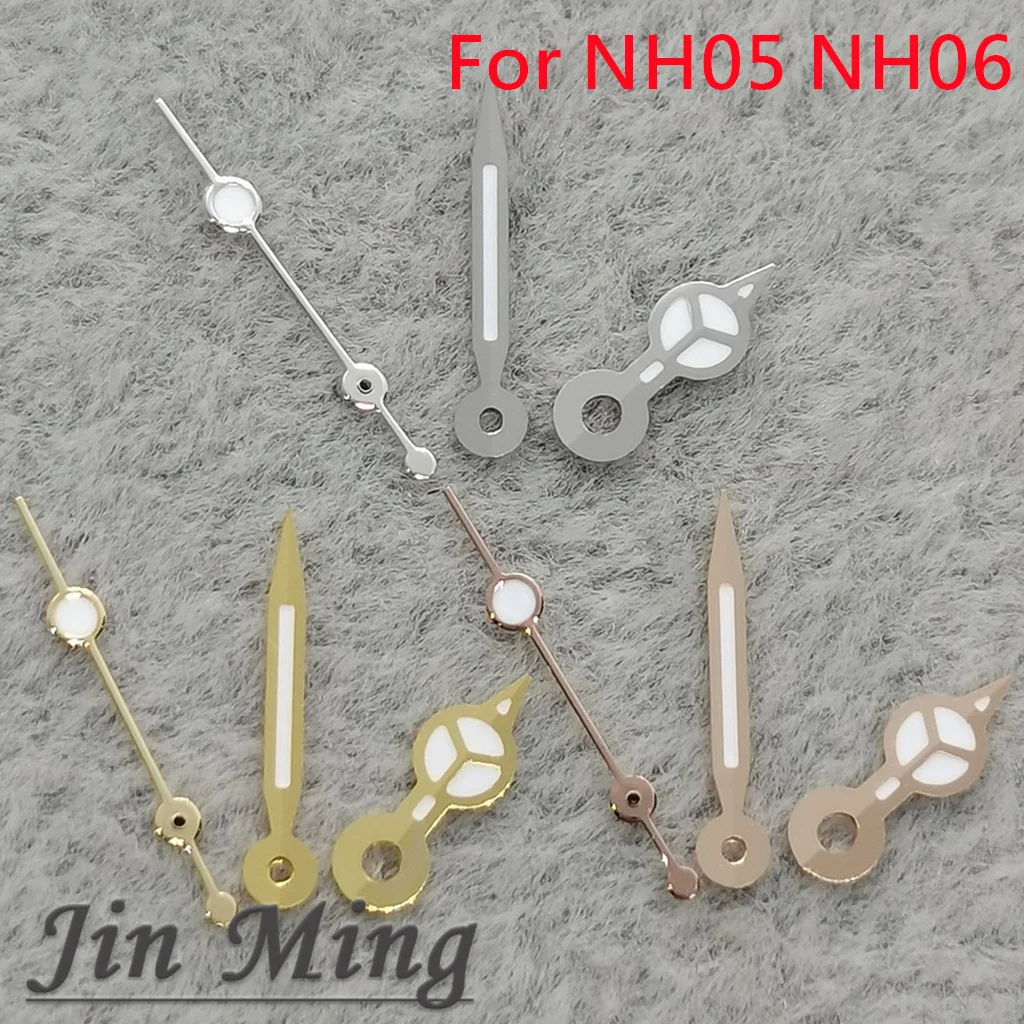 Hochwertige C3-Leuchtzeiger für Damenuhren, 10 x 10 x 6,5 mm, Silber-Gold-Rosé-Finish, kompatibel mit NH05- und NH06-Uhrwerken